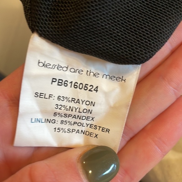 Bless’ed Are The Meek Mohawk BLACK Bodycon Dress. Size 2. NWT! - Picture 7 of 7